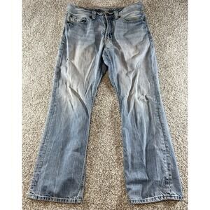 Express Light Wash Denim Blue Jeans Men's Size 32x30 Distressed 1990s 90s Y2K